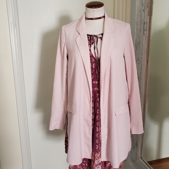 stradivarius blazer pink